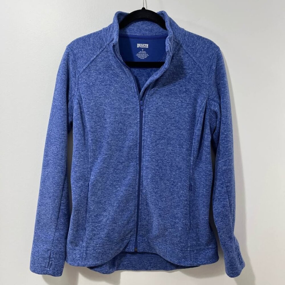 Duluth Performance Fleece Outdoor Warm Soft Blue Full Zip Up Jacket [Size M] - Picture 2 of 10